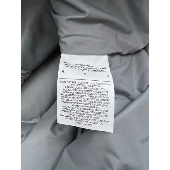 Men's Medium Jordan 550 Fill Down Vest‎ Gray Full Zip 682805 012 Zip Pockets